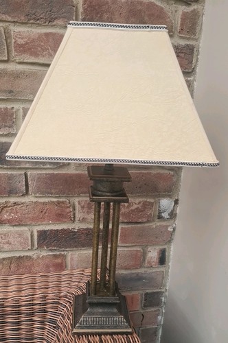 Antique bronze table lamp - table,
