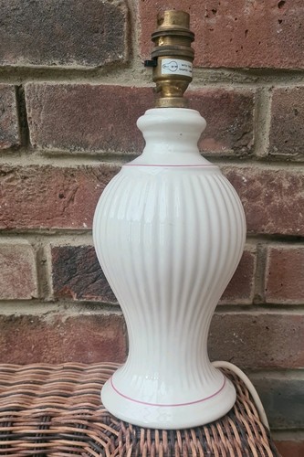 Cream table lamp vintage - lamp,