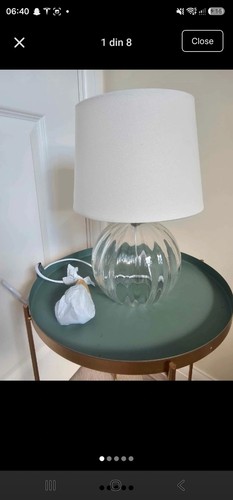 Glass table lamp - glass,