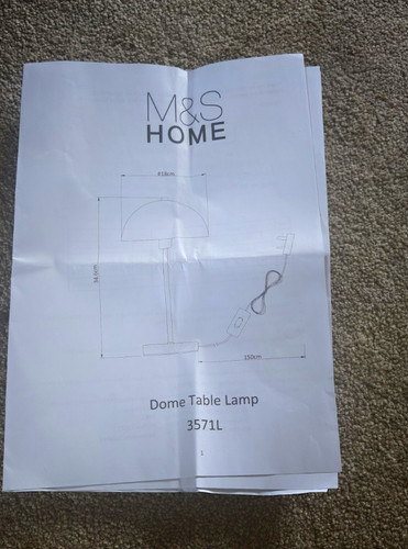Home dome table lamp black - table,