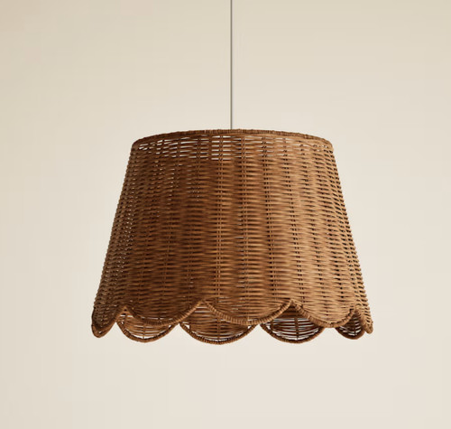 Wicker scallop lamp shade - m&s,
