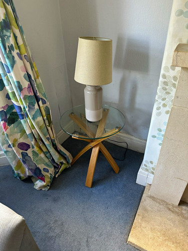 Table lamp beige white - table,
