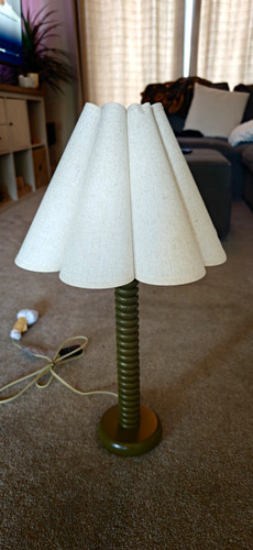Home table lamp green base - home,