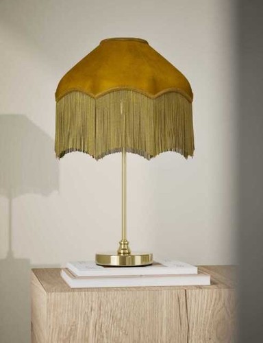 Home velvet fringed table - m&s,
