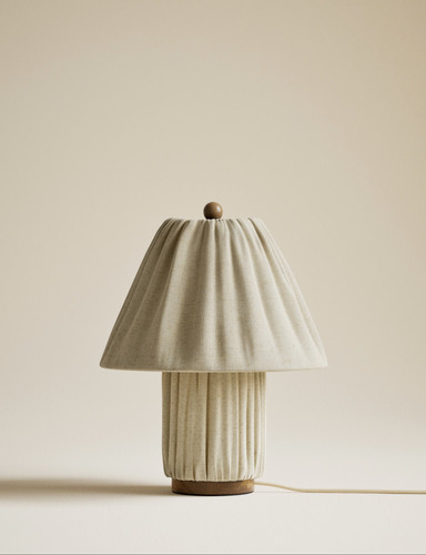 Soft pleated fabric table - pleated,
