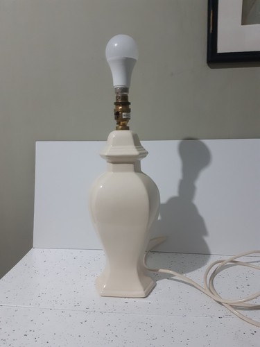 Vintage cream table lamp - &,