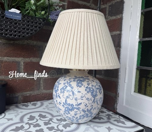 Blue white floral - blue, &