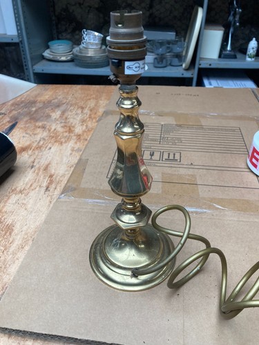 Gold metal table lamp side - table,