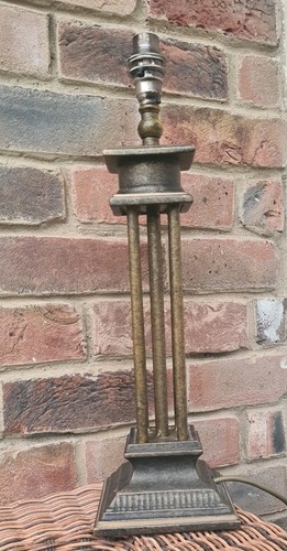 Antique bronze table lamp - table,