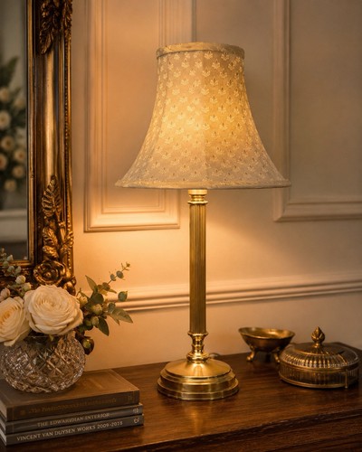 Vintage ribbed brass metal - ribbed,