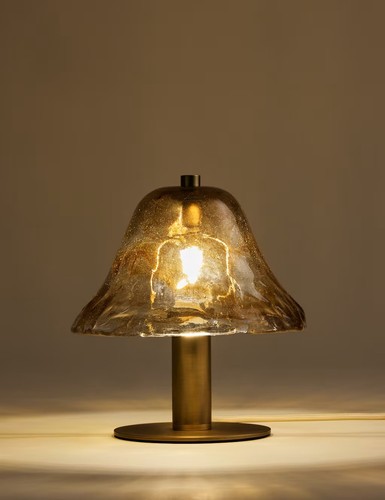 Wavy glass mushroom table - m&s,